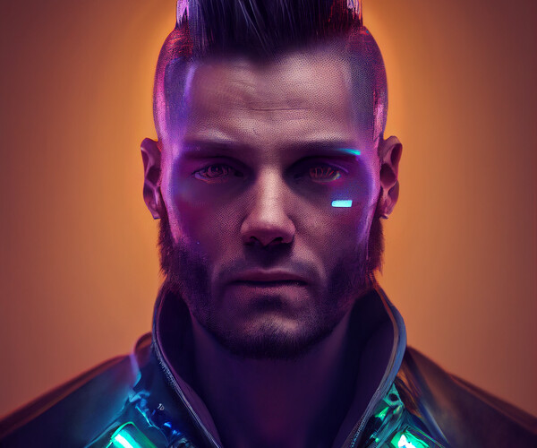 ArtStation - Cyberpunk Character Portrait Pack - Male | Game Assets