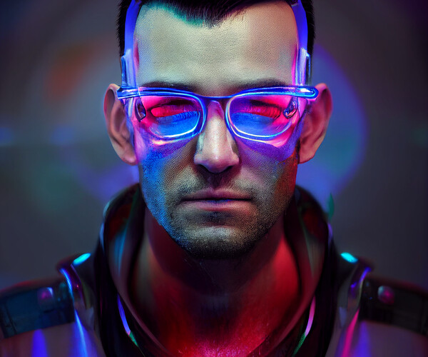 Artstation - Cyberpunk Character Portrait Pack - Male 