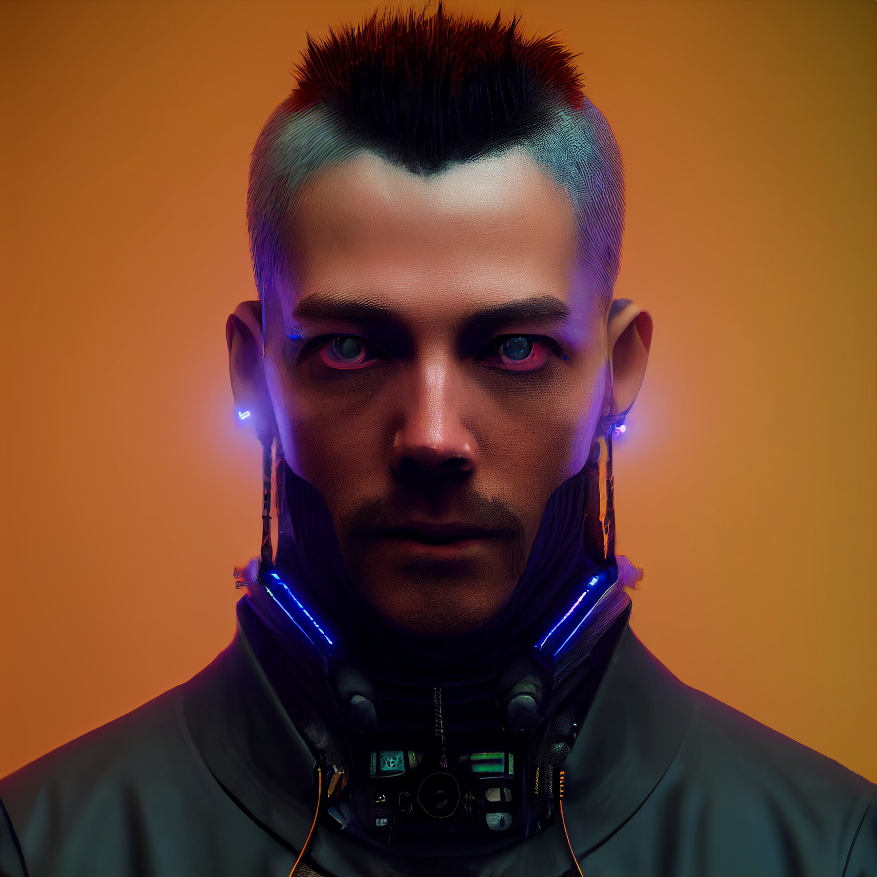 Artstation Cyberpunk Character Portrait Pack Male Game Assets 