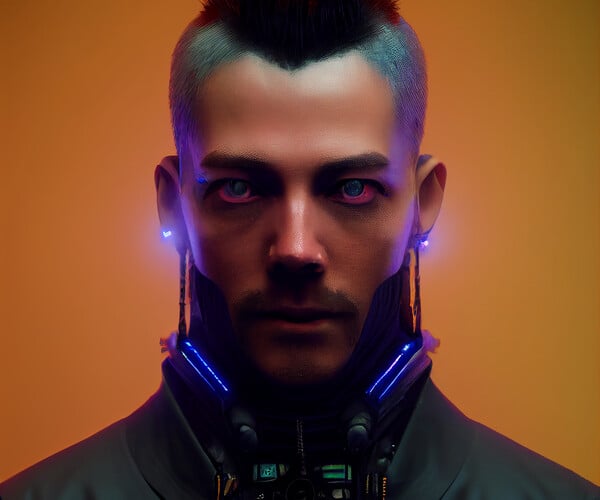 ArtStation - Cyberpunk Character Portrait Pack - Male | Game Assets