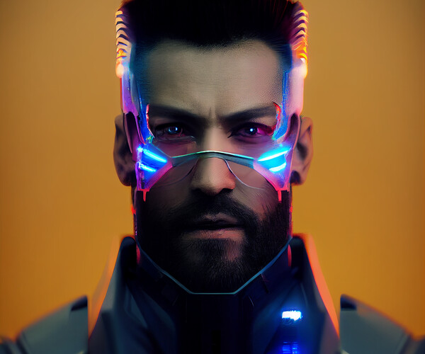 ArtStation - Cyberpunk Character Portrait Pack - Male | Game Assets