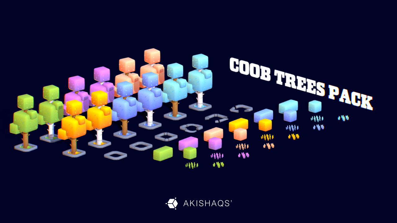 ArtStation - Coob Trees Pack | lowpoly | Game Assets