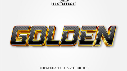 Golden text effect, editable luxury gold text style