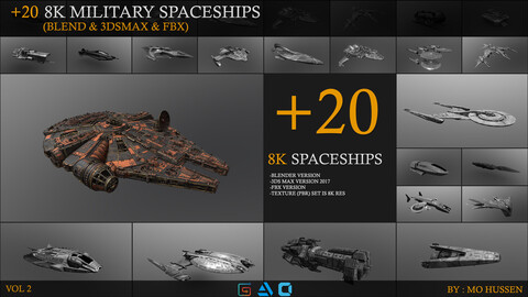 Rusty spaceships 8K  Vol2