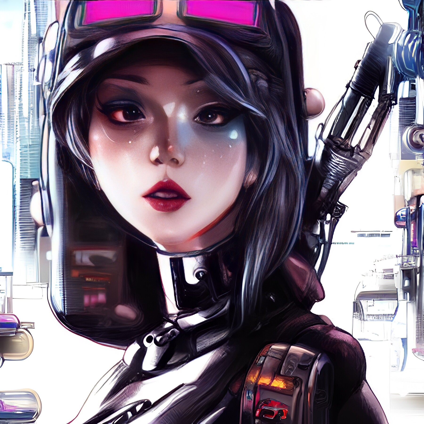 Artstation Cyberpunk Girl 3d Artworks 2499