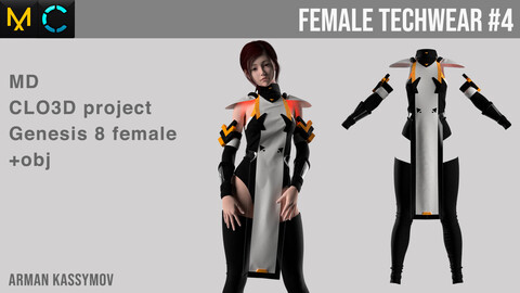 Female TechWear #4 Marvelous Designer Project | +.Obj