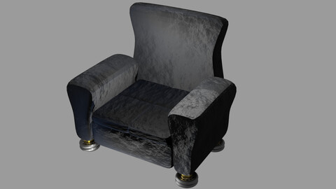 Black Velvet Chair