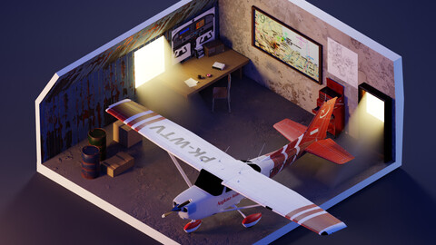 Cessna 172 SP Hanggar 3D model