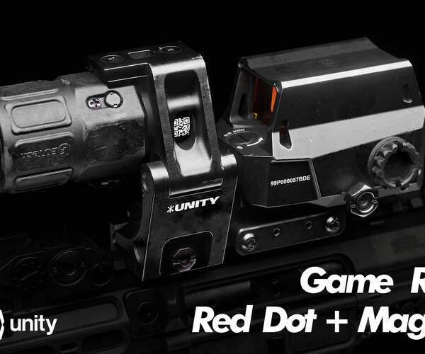 ArtStation Red Dot & Magnifier Combo Game Assets
