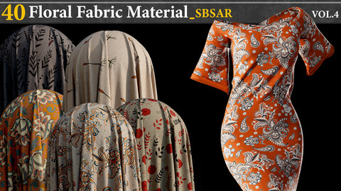 20 Floral Fabric Material_SBSAR vol.4