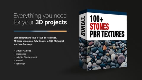 100+ PBR Textures - Stones