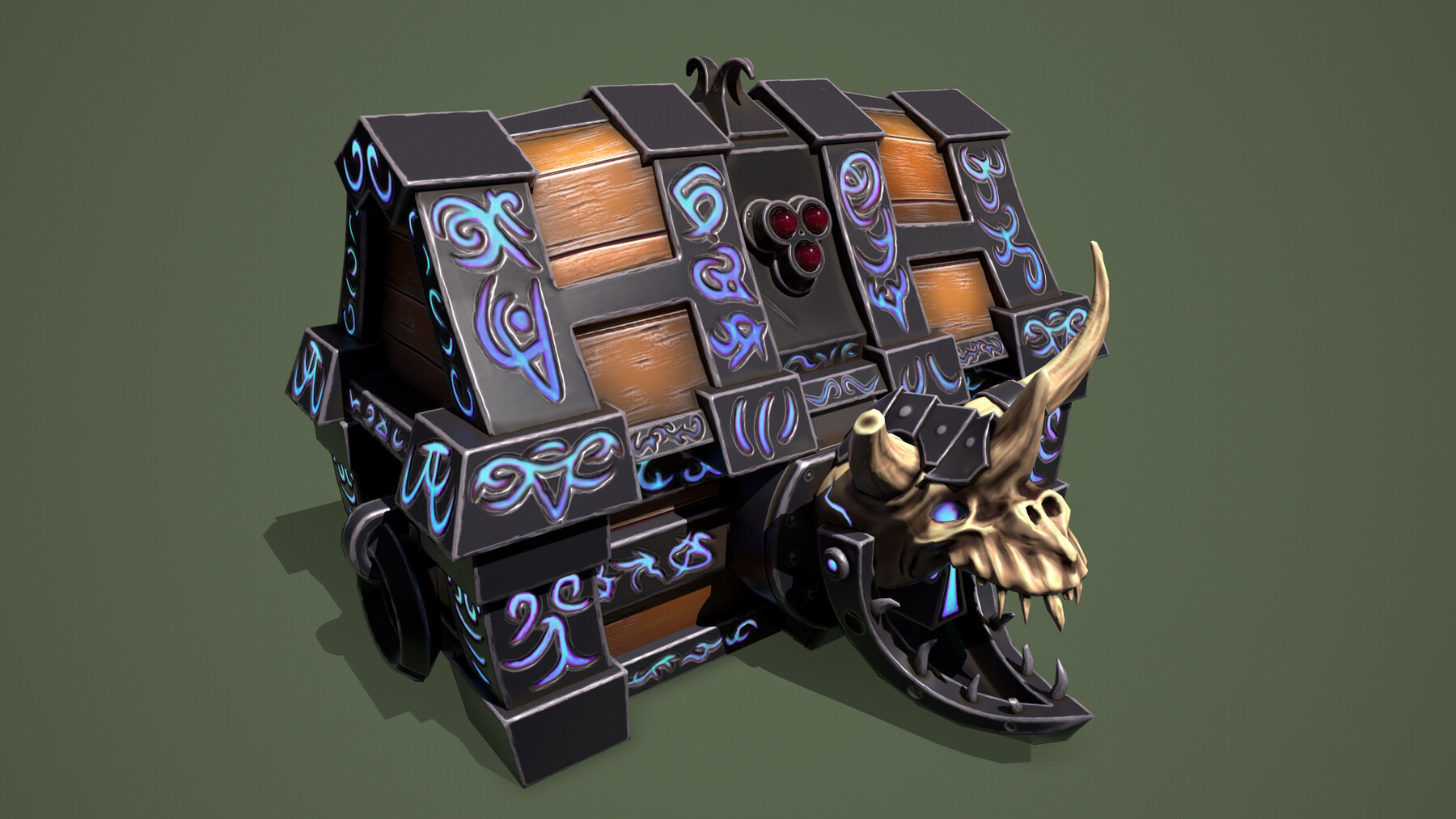ArtStation Rune chest and ingots Game Assets