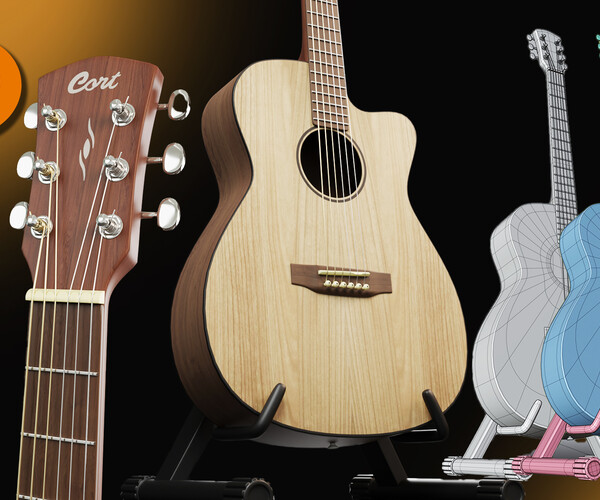ArtStation Cort Acoustic Guitar & Stand Resources