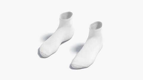 White Ankle Socks - fabric sox pair