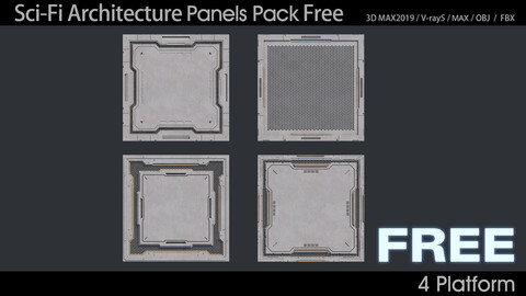 Sci-Fi Architecture Panels Pack vol 01 Free