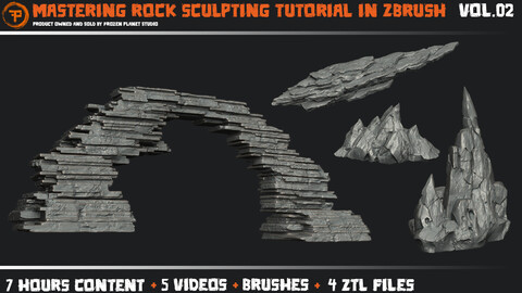 Mastering Rock Sculpting Tutorial in Zbrush Vol 02
