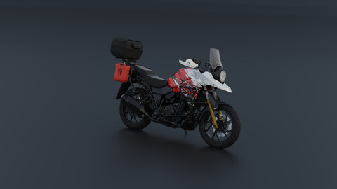 Suzuki v storm 250 | Bike 3D model | Realistic Textured file | Download Now