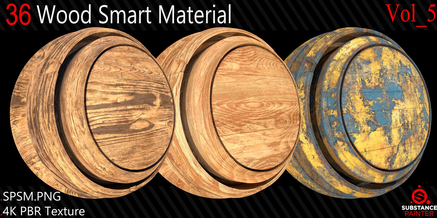 ArtStation - Wood Smart Materials Vol_5 | Game Assets