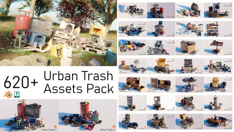 620+ Urban Trash Assets Complete Pack