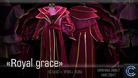 .Royal Grace. Clo3d. Marvelous Designer.