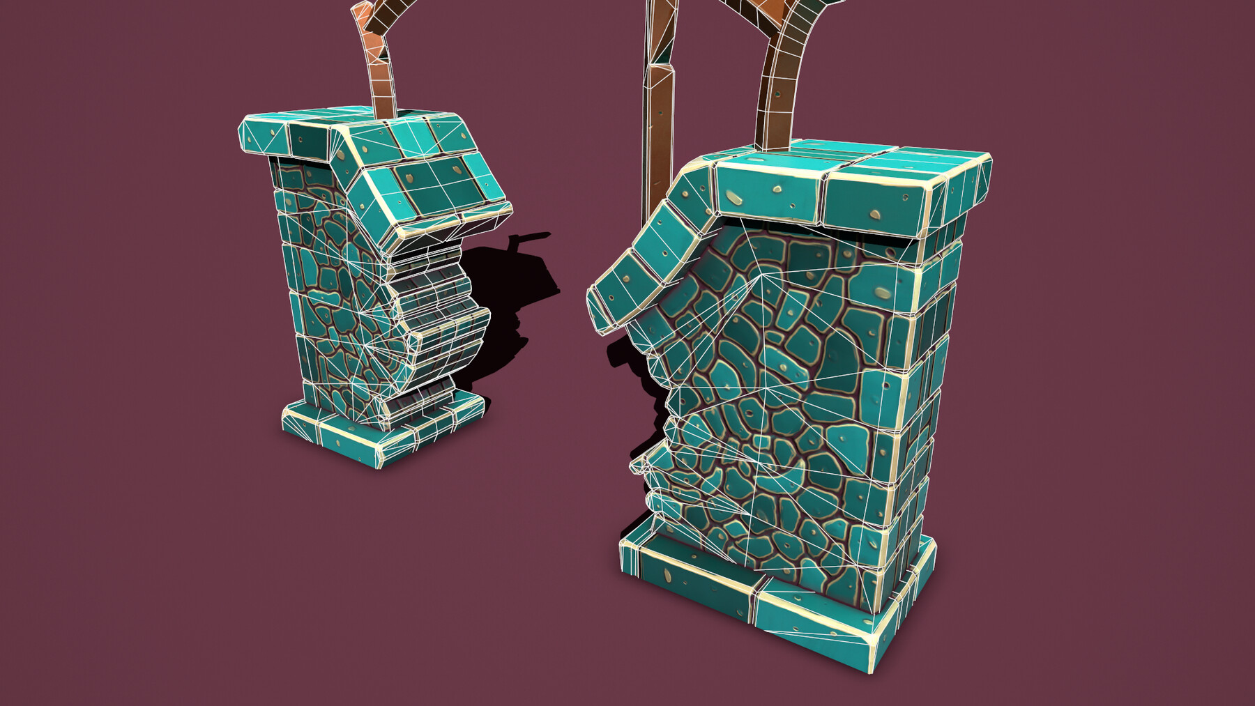 ArtStation - Fantasy wall 3 | Game Assets