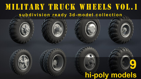 Truck Wheels High-Poly Vol.1