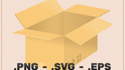 Vector Design Cardboard Box With Packaging Symbols