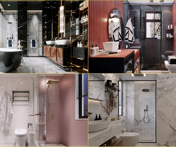 ArtStation Bathroom Design Collection 02 4 Model Resources