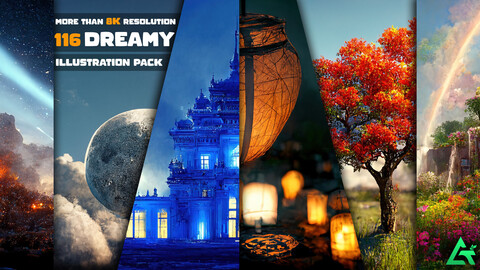 116 Dreamy Illustration Pack - More Than 8K Resolution