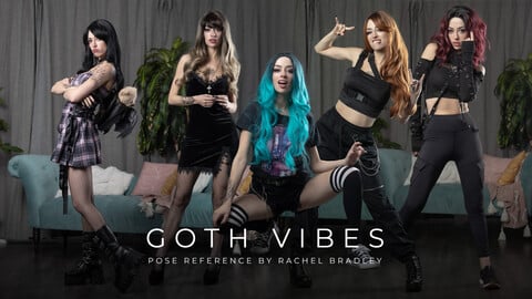 Goth Vibes - Pose Reference for Artists
