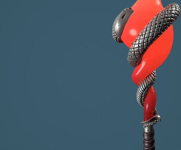 ArtStation Snake mace Game Assets