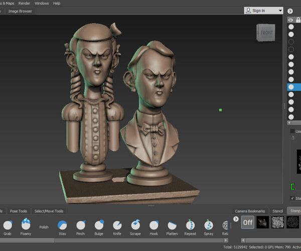 ArtStation - Haunted Mansion The Twins 3D Printable Busts | Resources