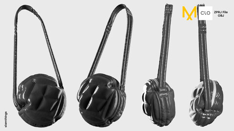 Streetwear Puffer Bag #001 - Clo 3D / Marvelous Designer + OBJ / DIGITAL FASHION / HYPEBEAST / FUTURE FASHION