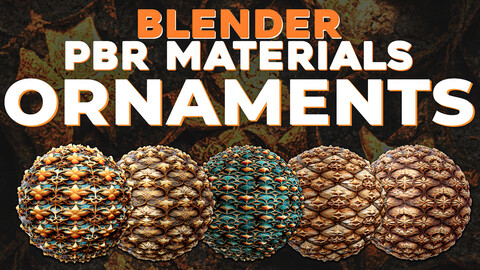 PBR Ornaments Materials for Blender (Cycles)