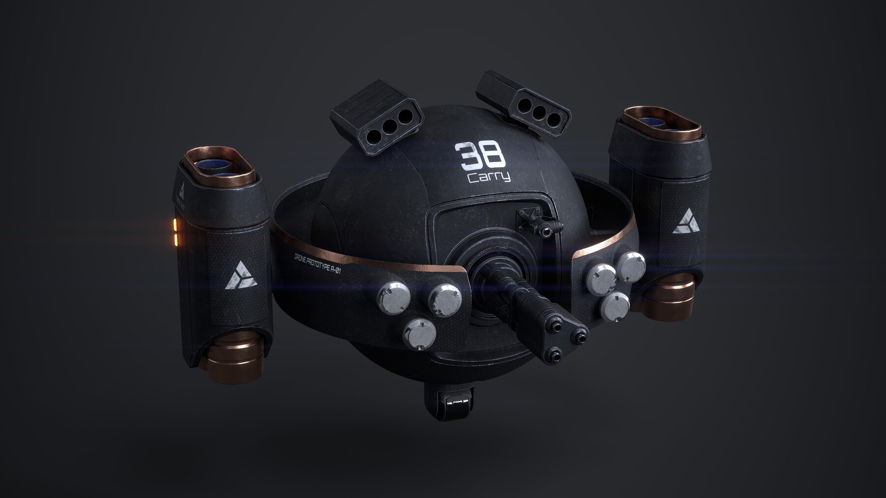 ArtStation - OBLIVION Sphere Drone Low-poly 3D model | Game Assets