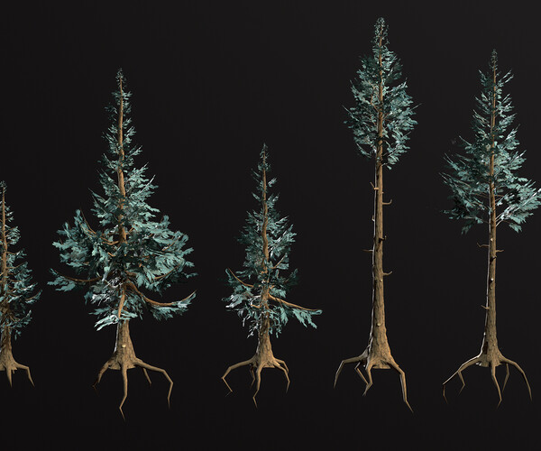 ArtStation - Stylized Pine Tree - Redux [Roblox] | Game Assets
