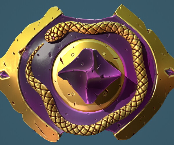 ArtStation Snake shield Game Assets