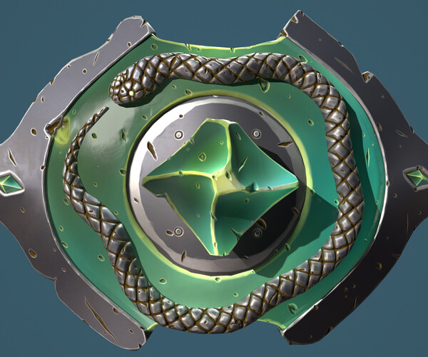 ArtStation Snake shield Game Assets