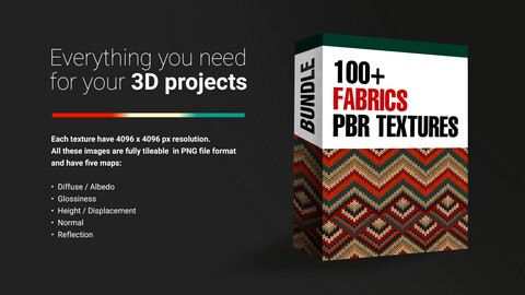 100+ PBR Textures - Fabrics