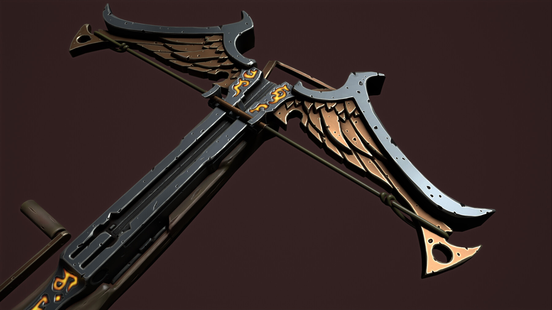 ArtStation Rune crossbow and quiver Game Assets
