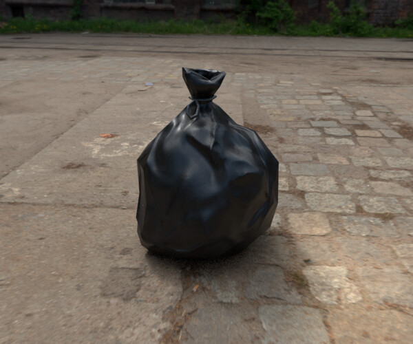 ArtStation - Cloth Sim Trash Bag