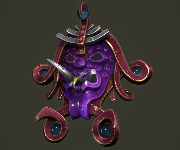 ArtStation Jade mask Game Assets