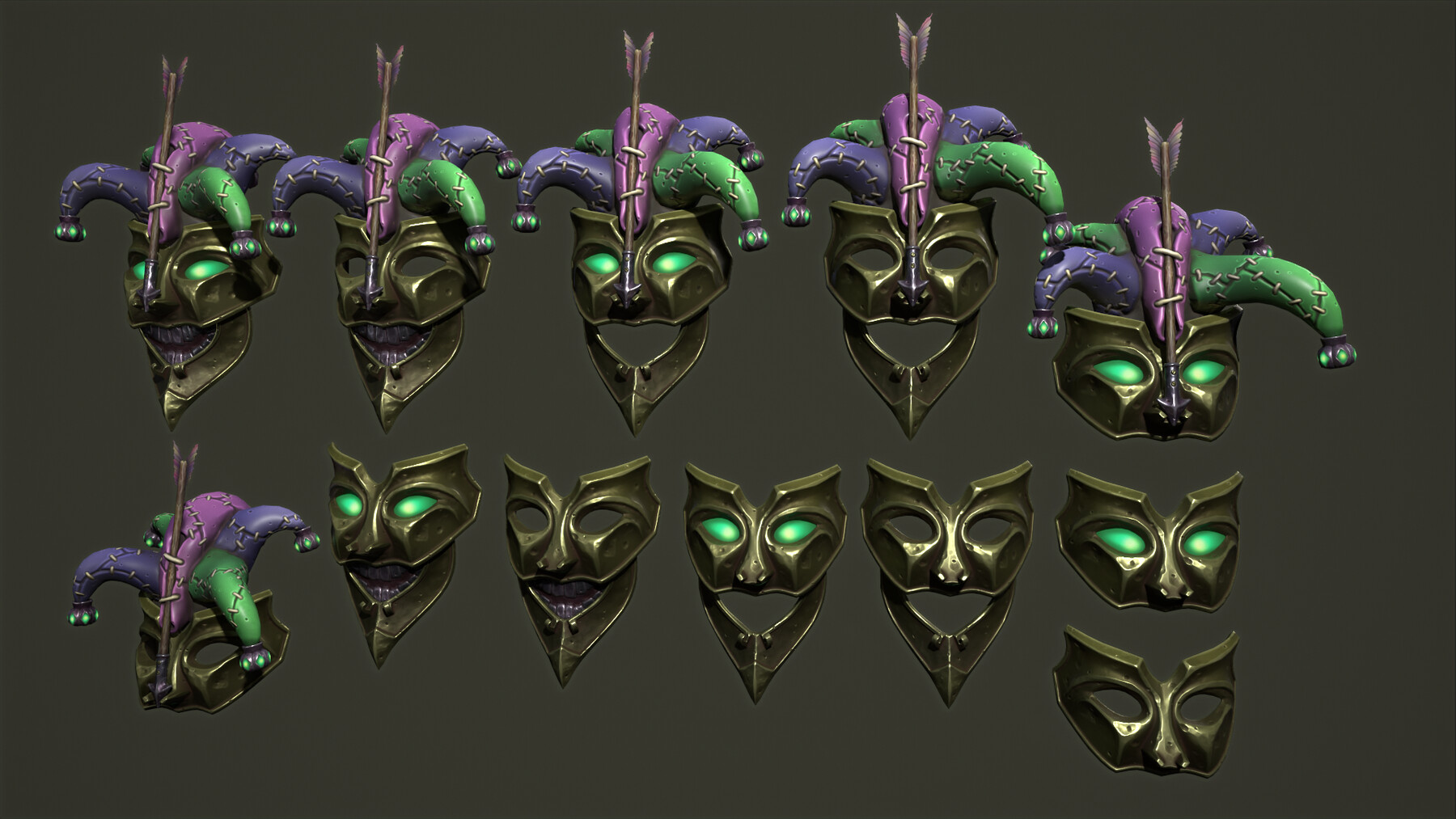 ArtStation - Jester mask | Game Assets