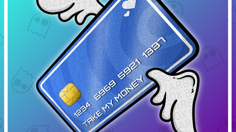 Twitch Emote: Flying Credit Card