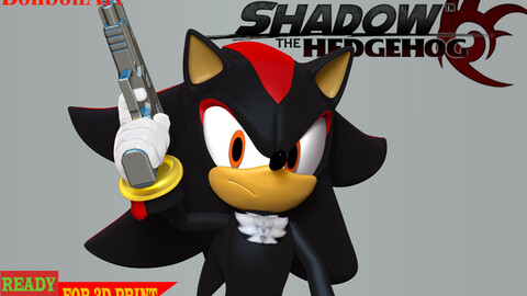 Shadow - Sonic the Hedgehog 2 Fanart 3D Print Model in Animals