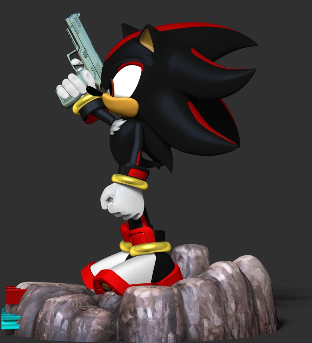 Shadow - Sonic The Hedgehog 3D Print Model by Bon Bon Art