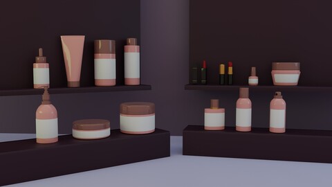 3D Cosmetic Bottles