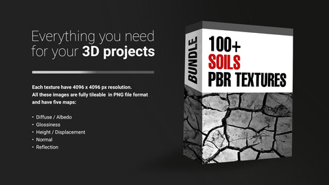 100+ PBR Textures - Soils