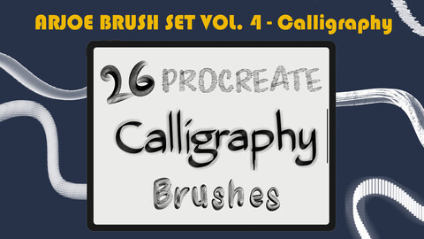 Arjoe Brush Set VOL. 4 Calligraphy brush for PROCREATE