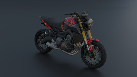 Yamaha | Bike 3D model | Realistic Textured file | Download Now
